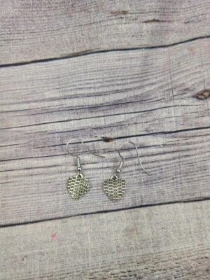 Heart Brick Ear Rings