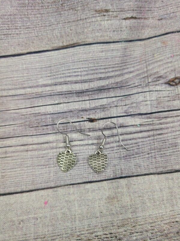 Heart Brick Ear Rings