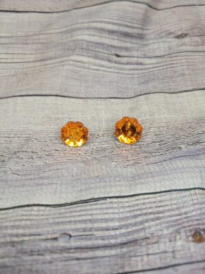 Orange Gem Ear Rings