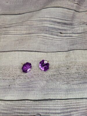 Purple Gem Ear Rings