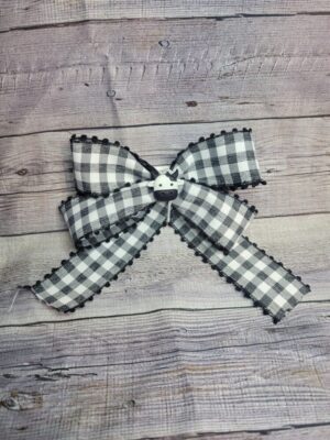 Cow Plaid Bow