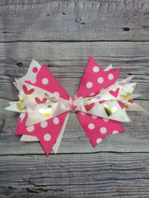 Heart Pokey Dot Bow