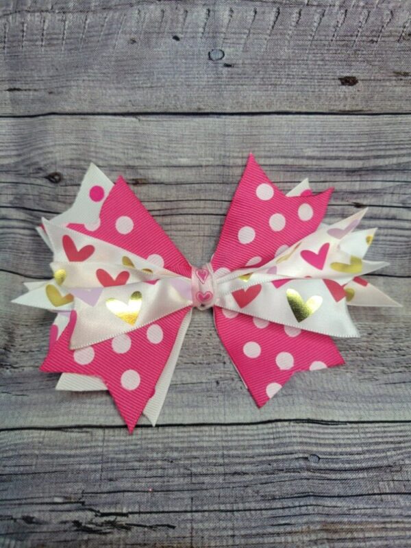 Heart Pokey Dot Bow