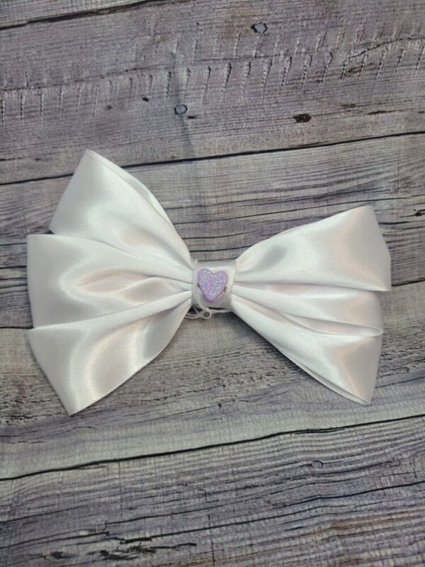 Heart White Bow