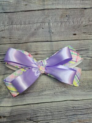 Plaid & Purple Bow