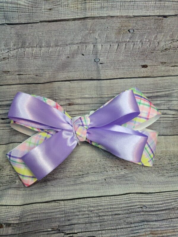 Plaid & Purple Bow