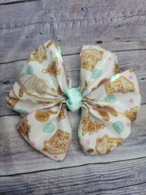 Teal Gingerbread Bow
