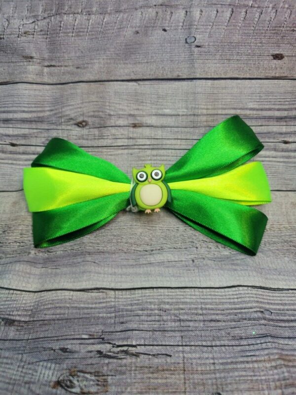 Owl Green Bow