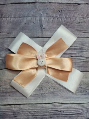 Bunny Rose Gold & White Bow