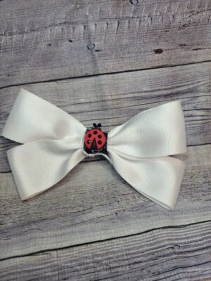 Ladybug White Bow