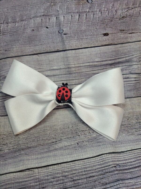 Ladybug White Bow