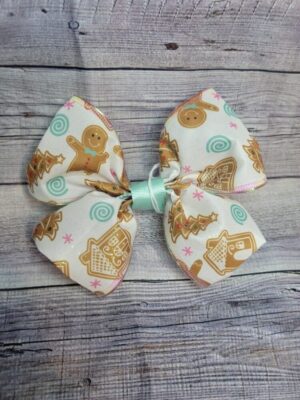 Teal Gingerbread Bow