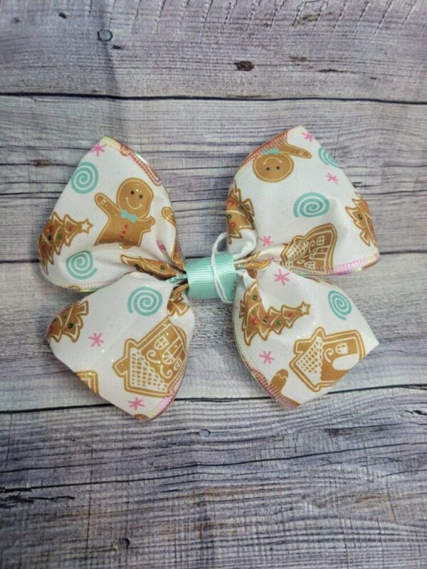 Teal Gingerbread Bow