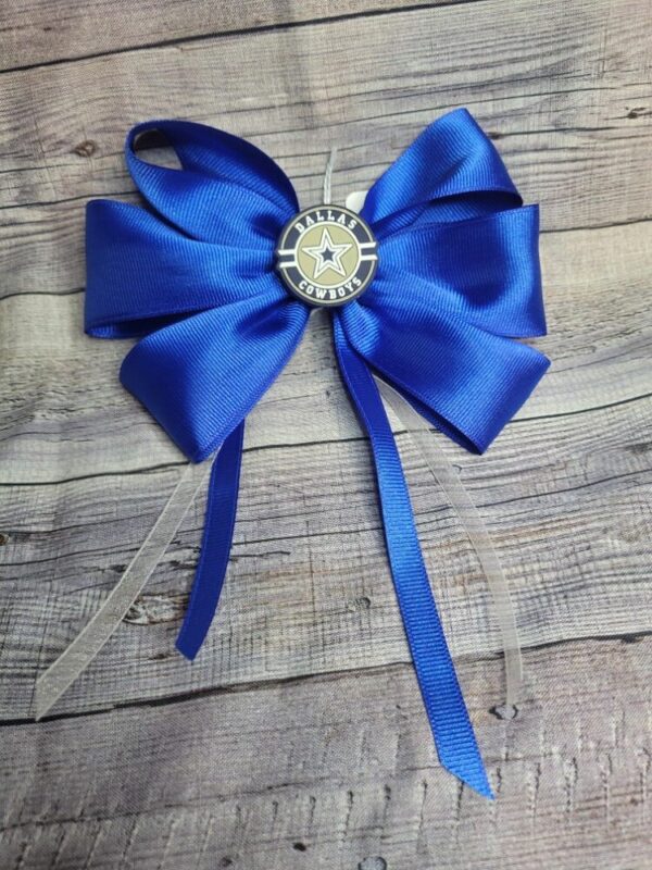 Dallas Cowboy Blue Medium Tassel Bow