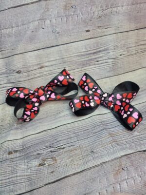 Heart Black Bow Set