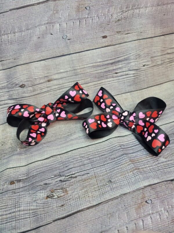 Heart Black Bow Set